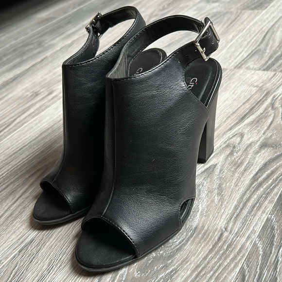 CityClassified Womens Peep Toe Ankle Booties Black - Picture 10 of 10